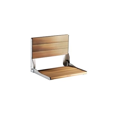 Moen Wall Mount Fold Down Shower Seat Teak DN7110